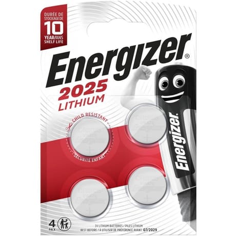 Energizer 4 piles miniatures enr lithium 3v cr2025