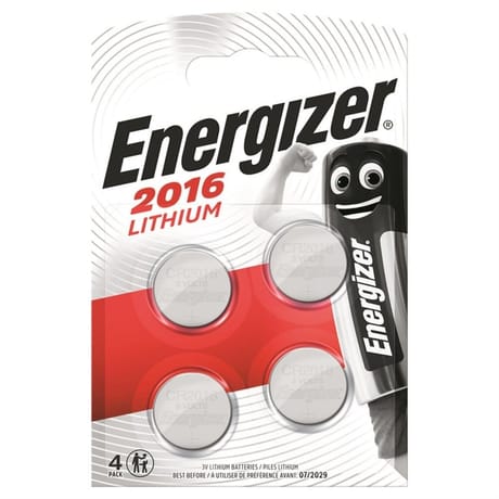 Energizer 4 piles miniatures enr lithium 3v CR2016