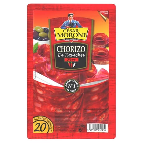 Cesar Moroni chorizo fort 20 grandes tranches - 100 g