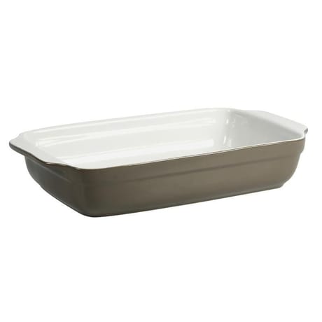 Plat à four rectangulaire 31x18.5cm coloris taupe