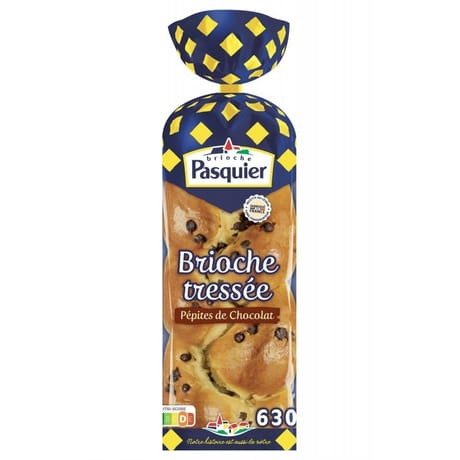 Brioche Pasquier brioche tressée aux pépites de chocolat 630g