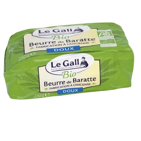 Le Gall Beurre de baratte moulé tradition bio doux 250g