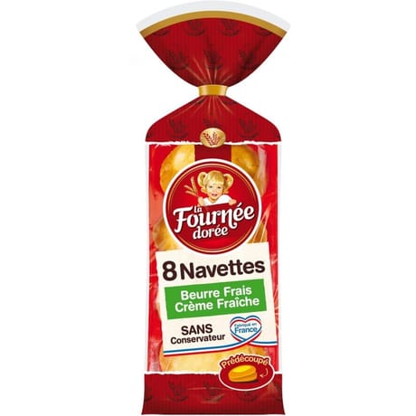 La Fournée Dorée 8 navettes au beurre frais 400g