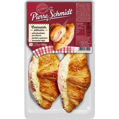 Pierre Schmidt croissant au jambon 2x150g