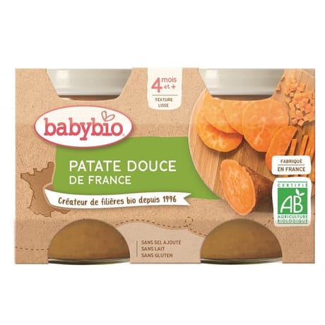 Babybio patate douce dès 4 mois 2 x 130g