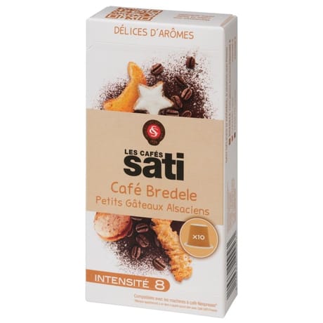 Sati café capsules bredele alsace x10 55g