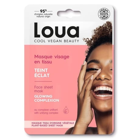 Loua masque visage en tissu teint éclat glowing complexion