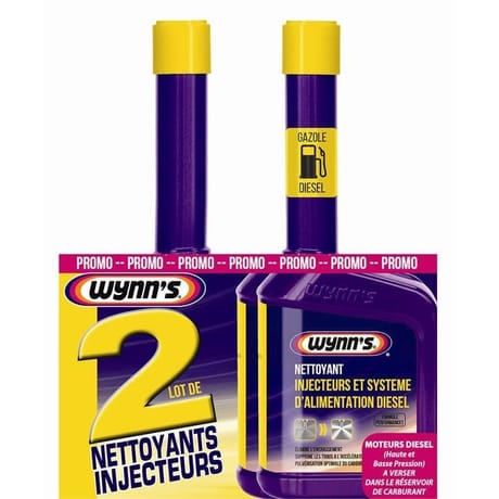 Wynn's lot 2 nettoyants injecteurs et système d'alimentation diesel 650ml