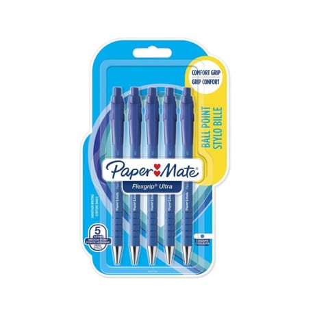 Papermate stylo bille flexgrip ultra retractable x5