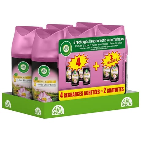 Air wick recharge fresh'matic rare fleur 4+2offertes