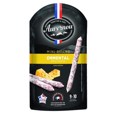 Auvernou saucisson sec de qualité superieur à l'emmental 100g