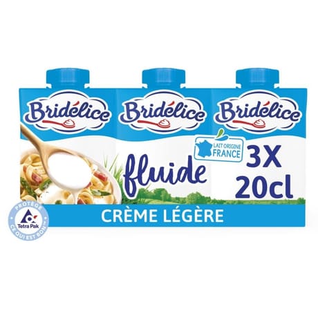 Bridélice crème légère fluide 12% mg 3x20cl