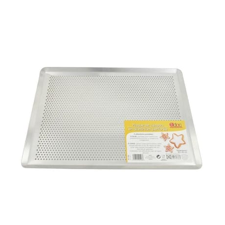 Plaque à patisserie en alu perforée 40x30cm