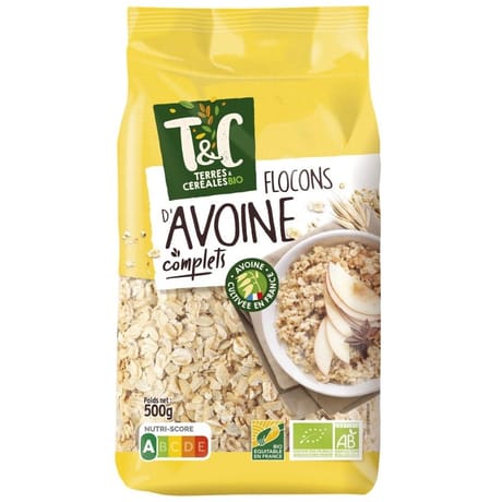 Terres et céréales flocons avoine bio 500g