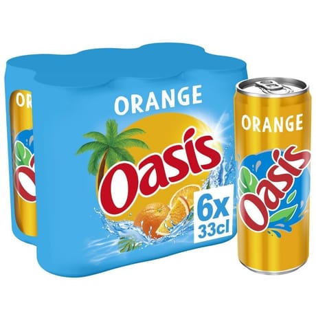 Oasis orange boite slim 6x33cl