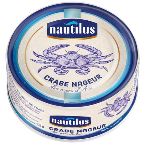 Nautilus crabe 100% morceaux 105g
