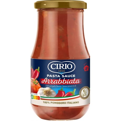 Cirio sauce tomate arrabbiata en bocal de 420 g