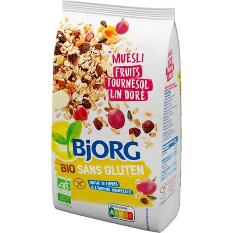 Bjorg muesli fruits sans gluten bio 375g