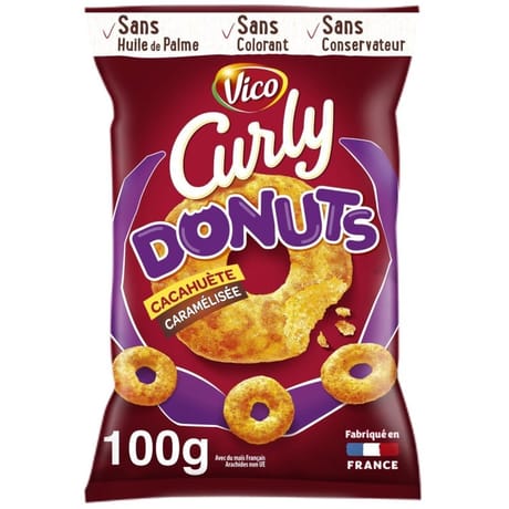 Curly donuts cacahuète 100g