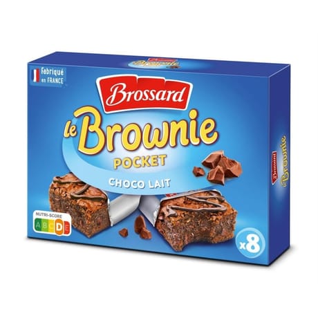 Brossard le mini brownie chocolat au lait x8 240g