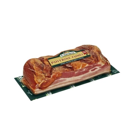 Clavière poitrine fumée crue sans os sous vide