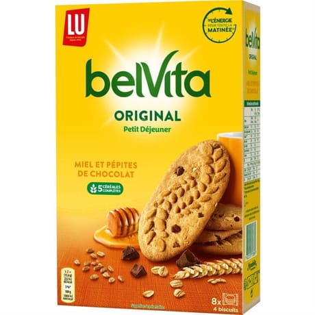 Lu belvita miel et pépites de chocolat 435g