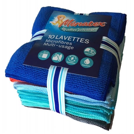La menagere lot de 10 lavettes bouclées 30x30