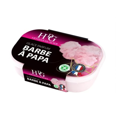Hdg bac glace parfum barbe à papa 750ml 487g