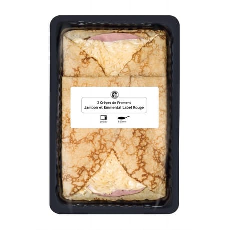 Crêpes de froment jambon emmental x2  280g