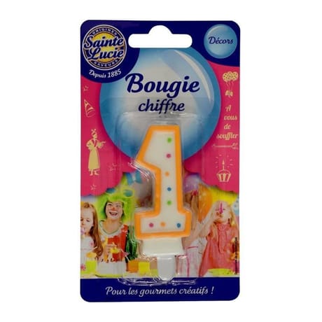 Sainte lucie bougie chiffre "1"