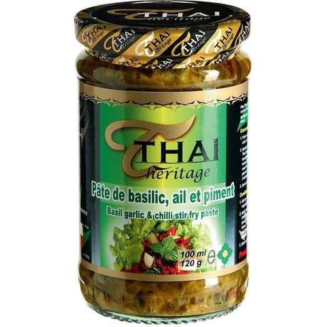 Thai héritage pâte de basilic ail piment 110g