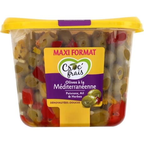 Olives dénoyautées à la méditerranéenne 500g