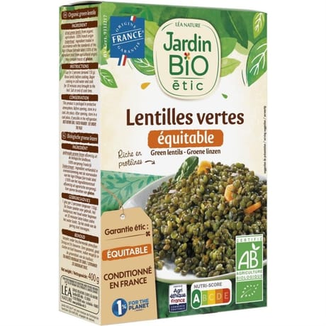 Jardin bio étic lentilles vertes bio 400g
