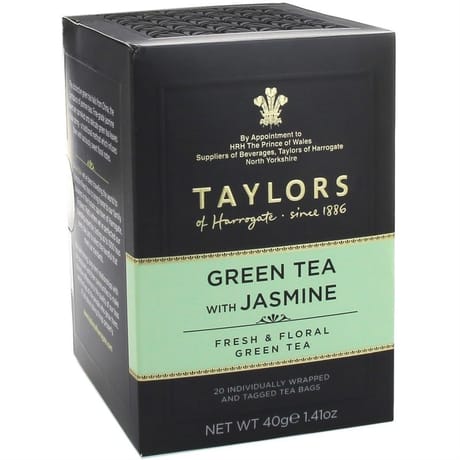 Taylors of harrogate thé vert au jasmin 20 sachets 50g