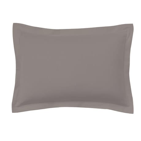 Taie d'oreiller 50x70 "uni 57 fils taupe"