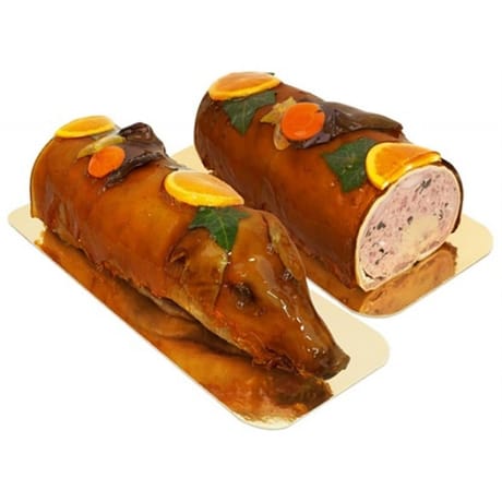 Porcelet rôti au four farce au cognac fine champagne