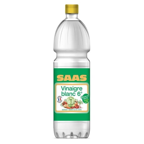 Saas vinaigre d'alcool blanc cristal 6%Vol. 1l