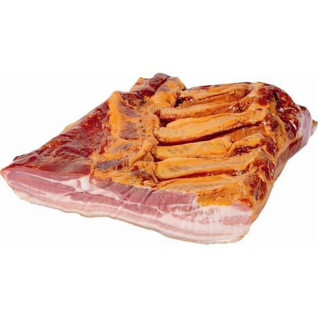 Poitrine de porc fumée bleu blanc coeur