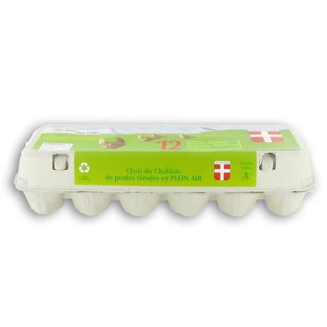 12 oeufs plein air 53/63g