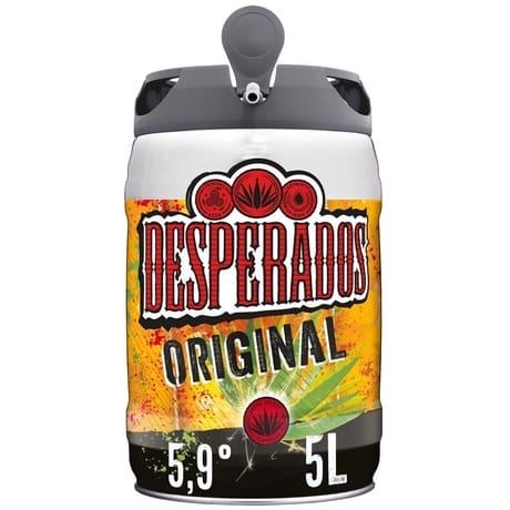 Desperados original bière aromatisée téquila fût 5L 5.9%vol