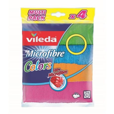 Lot de 4 chiffons microfibres multipack colors Vileda