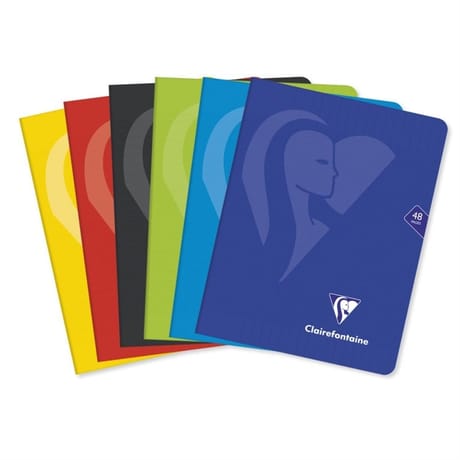 Clairefontaine cahier piqure 170X220 48 p grands carreaux 90 g métric