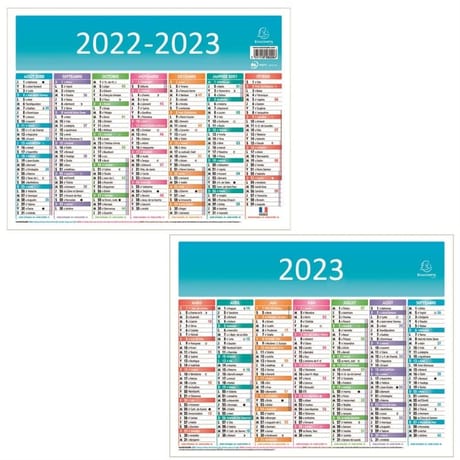Calendrier 7mois 27X21 kaleidoscope Exacompta