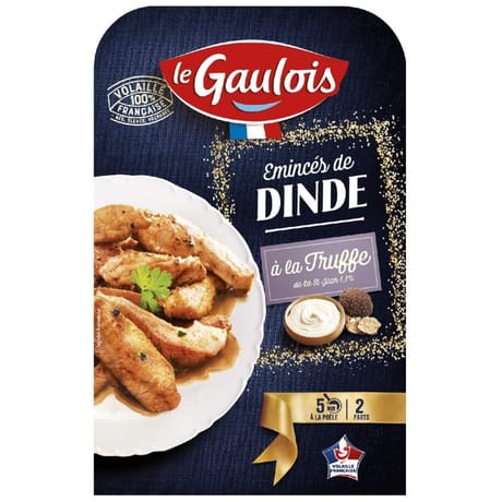 Le gaulois émincés de dinde à la crème truffée 250g
