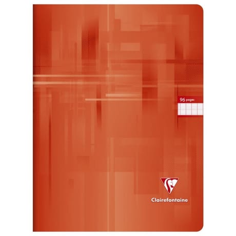 Clairefontaine cahier piqure rouge 24x32 cm 96 pages seyes 90 gr