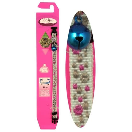 Riga - Collier sangle fantaisie attache rapide 10mm pour chat