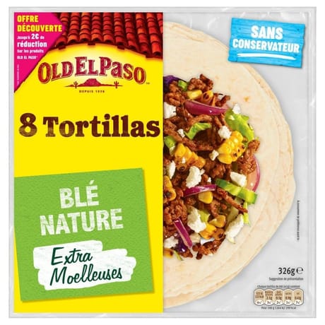 Old el paso tortillas ble nature 326g