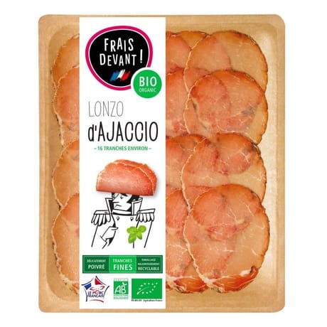 Lonzo d'ajaccio bio 70g frais devant