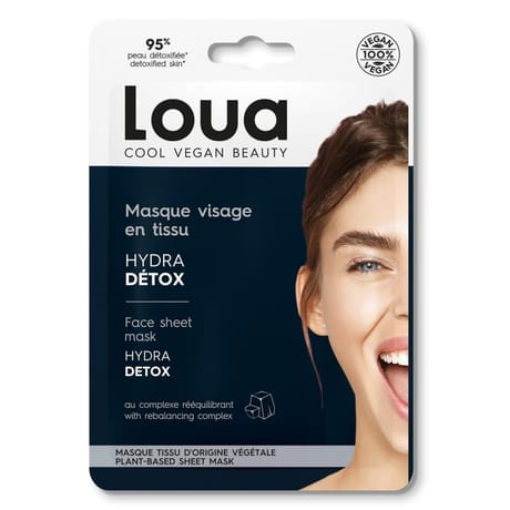 Loua masque en tissu visage hydra détox