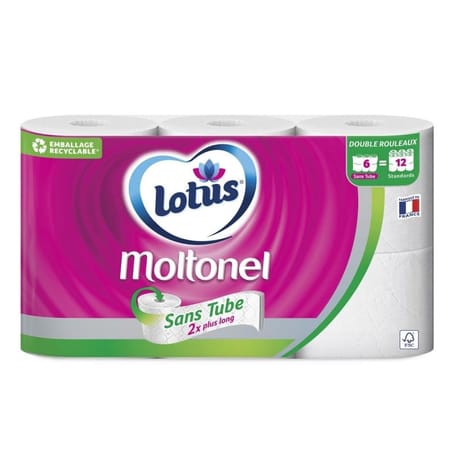 Moltonel papier toilette sans tube x6